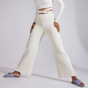ribbed split pants